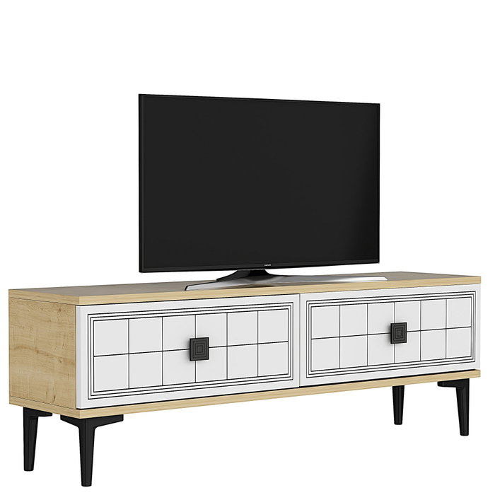 Hanah Home Yuka 120 Soporte para TV Roble Zafiro y Blanco